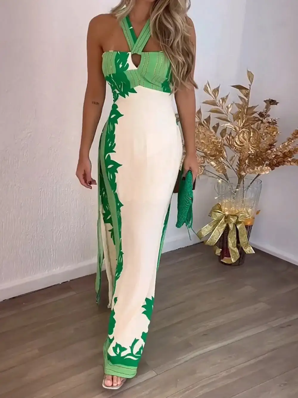 Modern Halter Maxi Dress