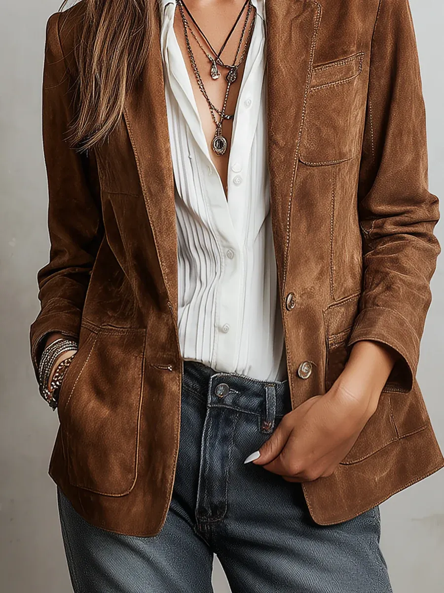 Suede Vintage Boho Jacket