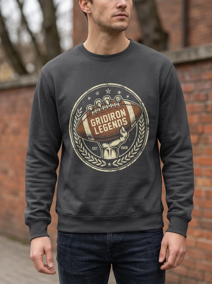 Men's American Football Gridiron Legends Claw Printed Sweatshirt