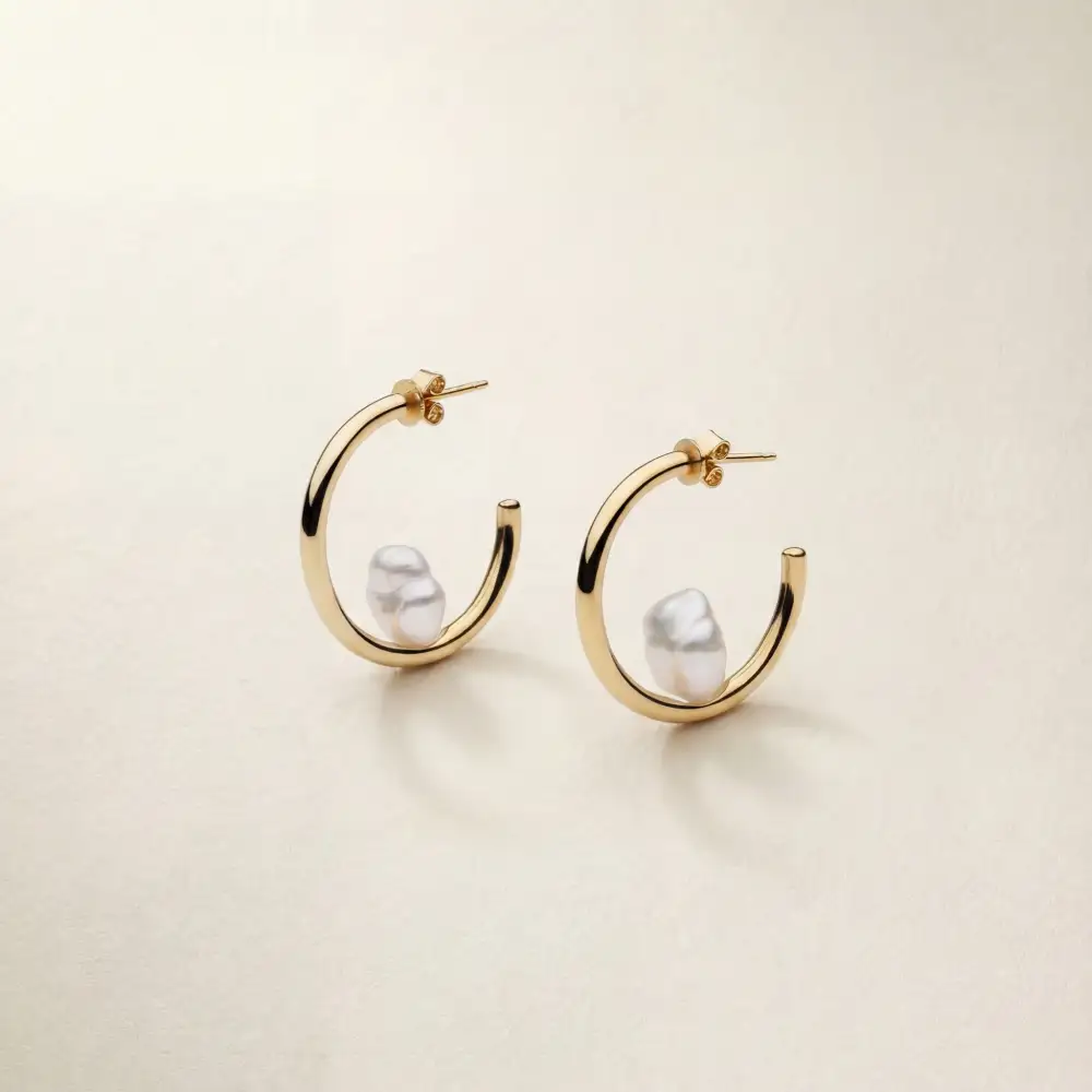 Refined Keshi Pearl South Sea Pearl Earrings