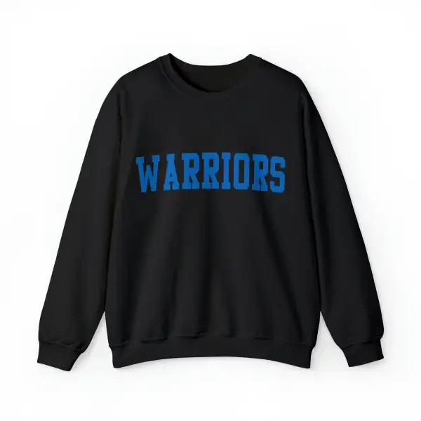 Athletic Lettering Blue Accent Gold Accent Team Graphic Crewneck Sweatshirt
