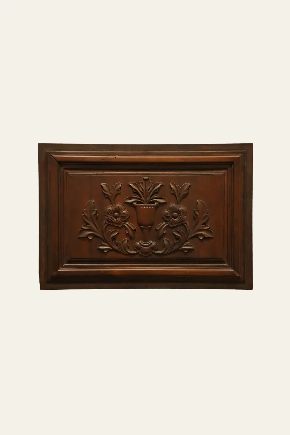 Floral Carved Living Room Wall Panel