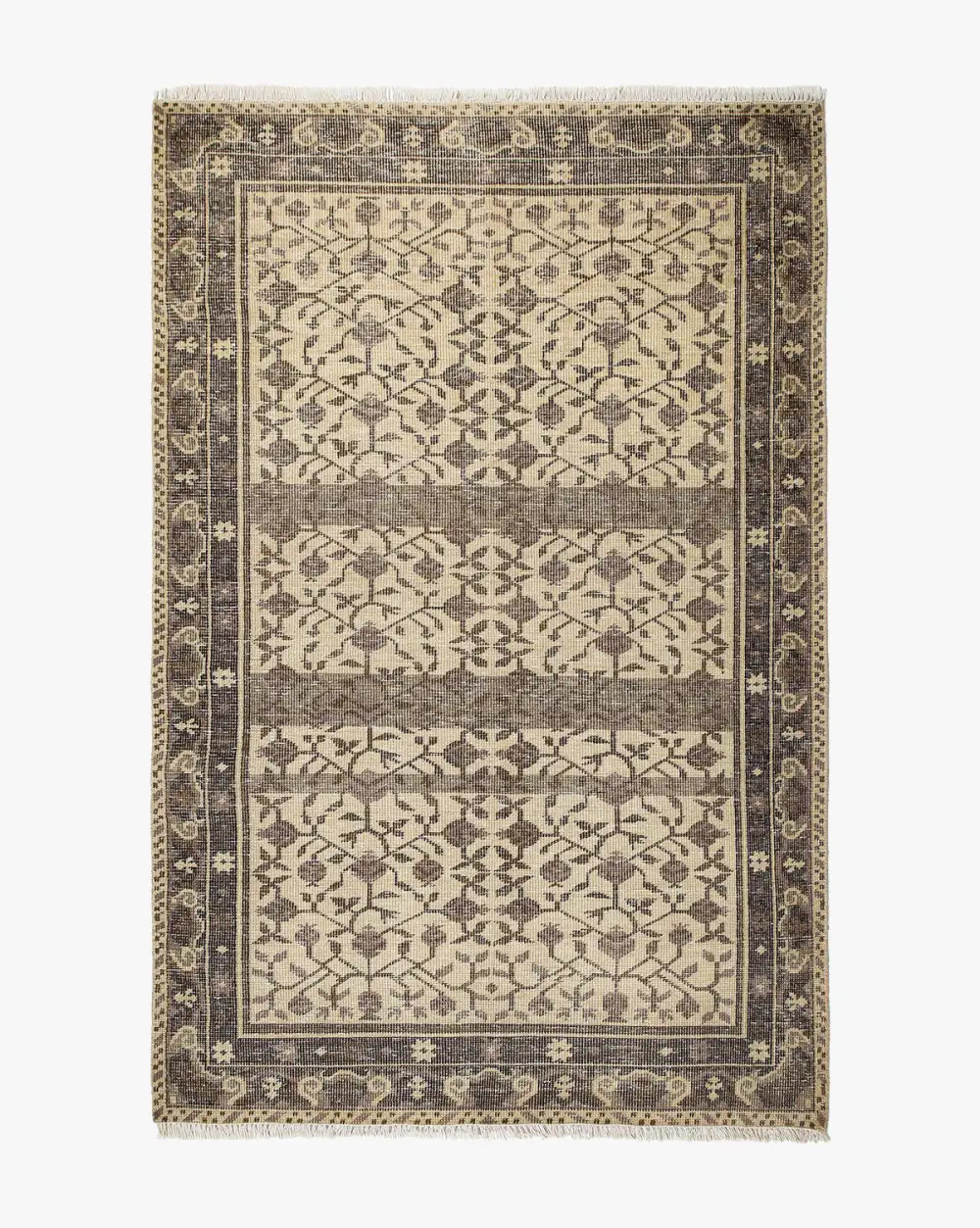Textural Hand-Knotted Wool Area Rug