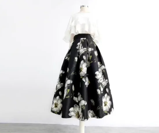 Classic Easy Everyday Casual Floral Skirt