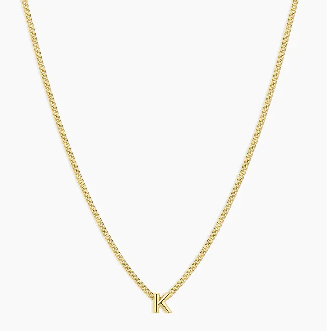 Refined Initial Pendant Necklace