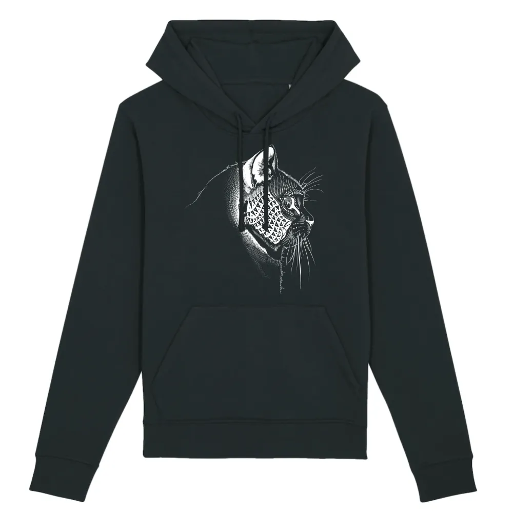 Cat Face Graphic Pullover Hoodie