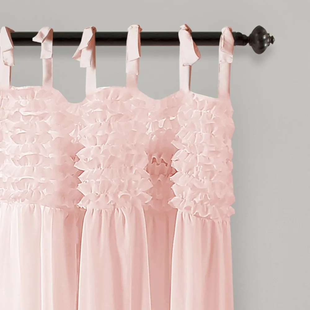 Elegant Ruffled Window Curtain Set