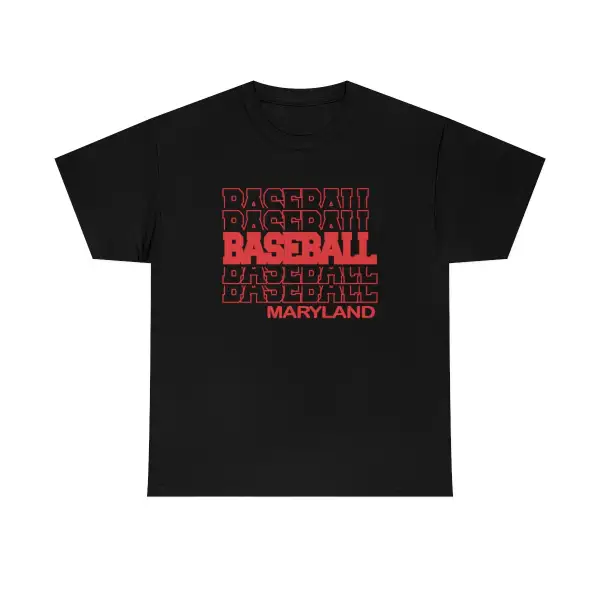 Baseball Maryland in Modern Stacked Lettering
