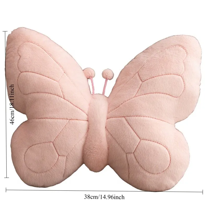 Plush Butterfly Throw Pillow