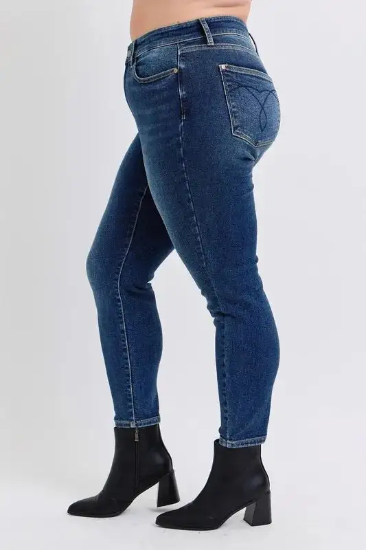 Full Size Run Mid-Rise Waist Skinny Jeans With Thermal Lining