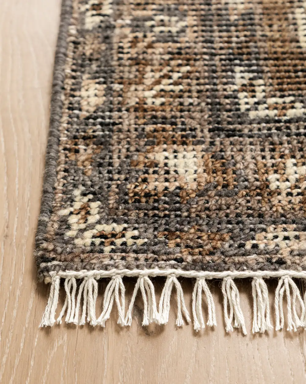 Floral Hand-Knotted Wool Area Rug