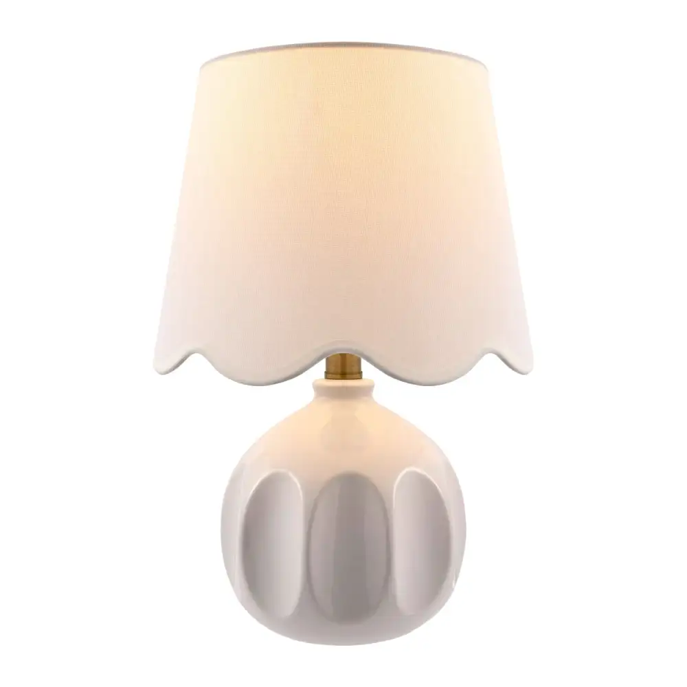 Wavy Linen Table Lamp