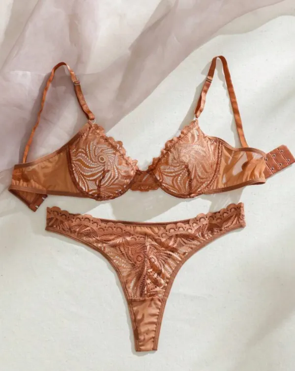 Sculpted Silk Lingerie Set