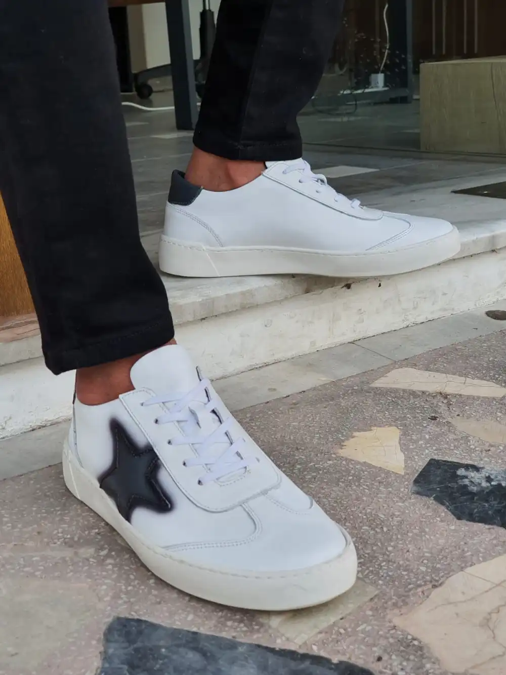 Star Mid-Top Lace Up Sneakers