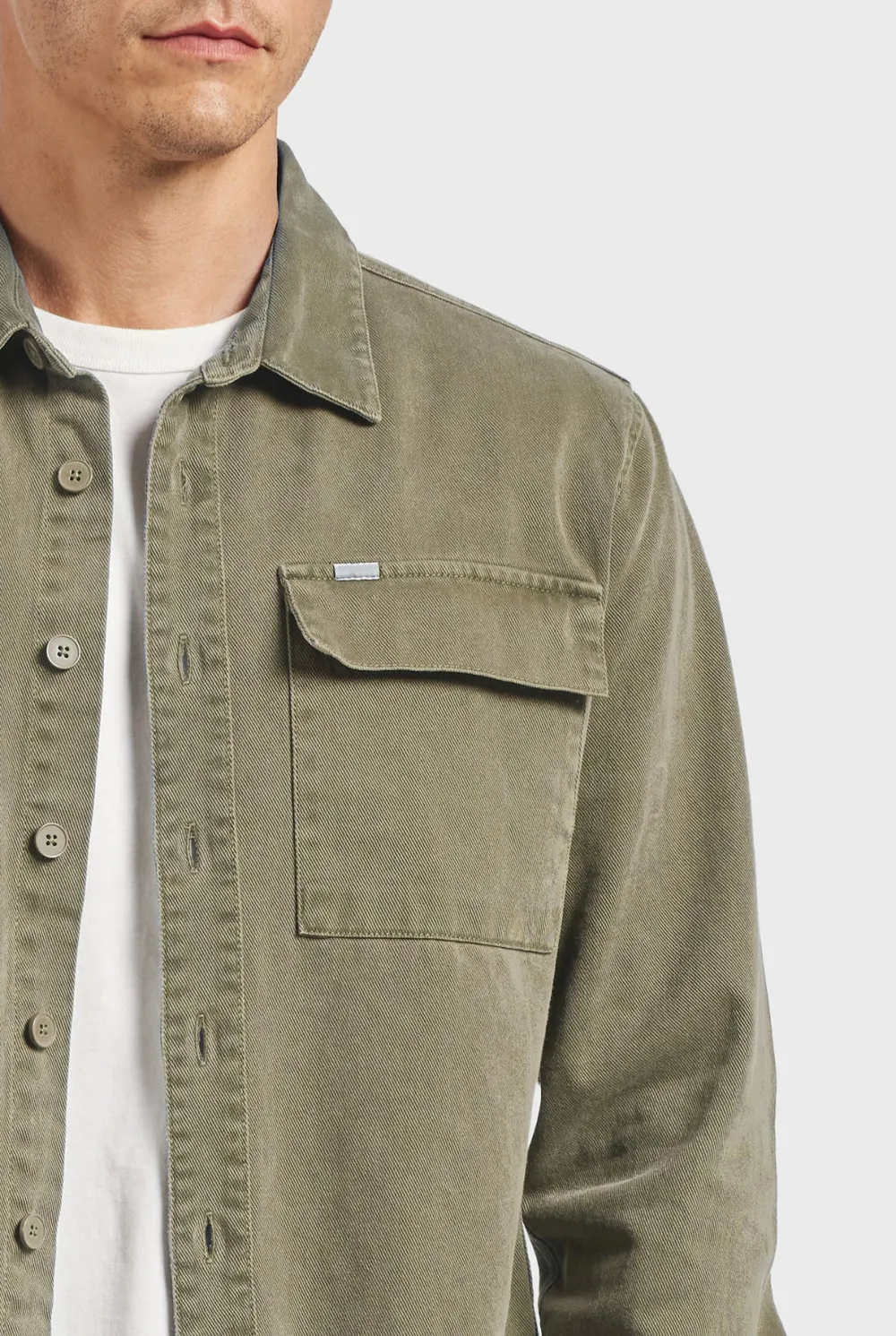 Casual Style Overshirt-Aloe beige