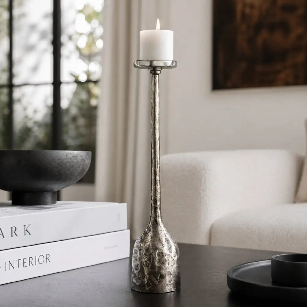 Decorative Tabletop Iron Candleholder