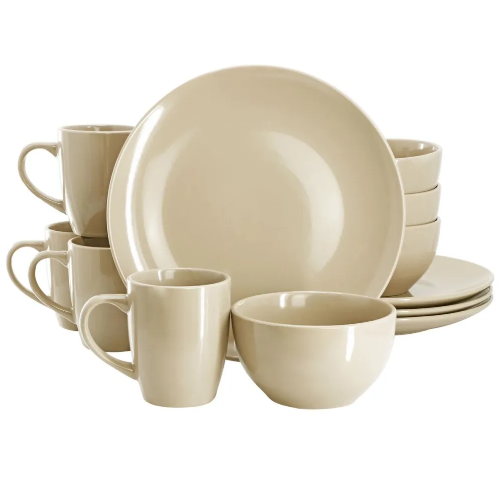 Stoneware Dinnerware Set Glossy Finish