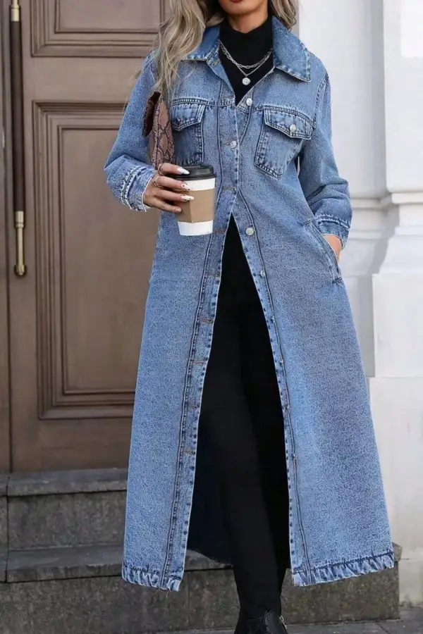 Longline Button-down Jacket