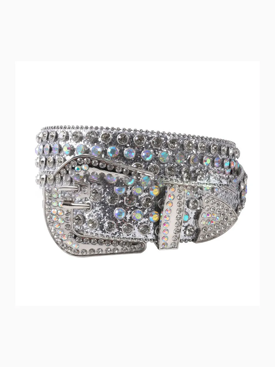 Marisol Women's Rhinestone Leather Belt