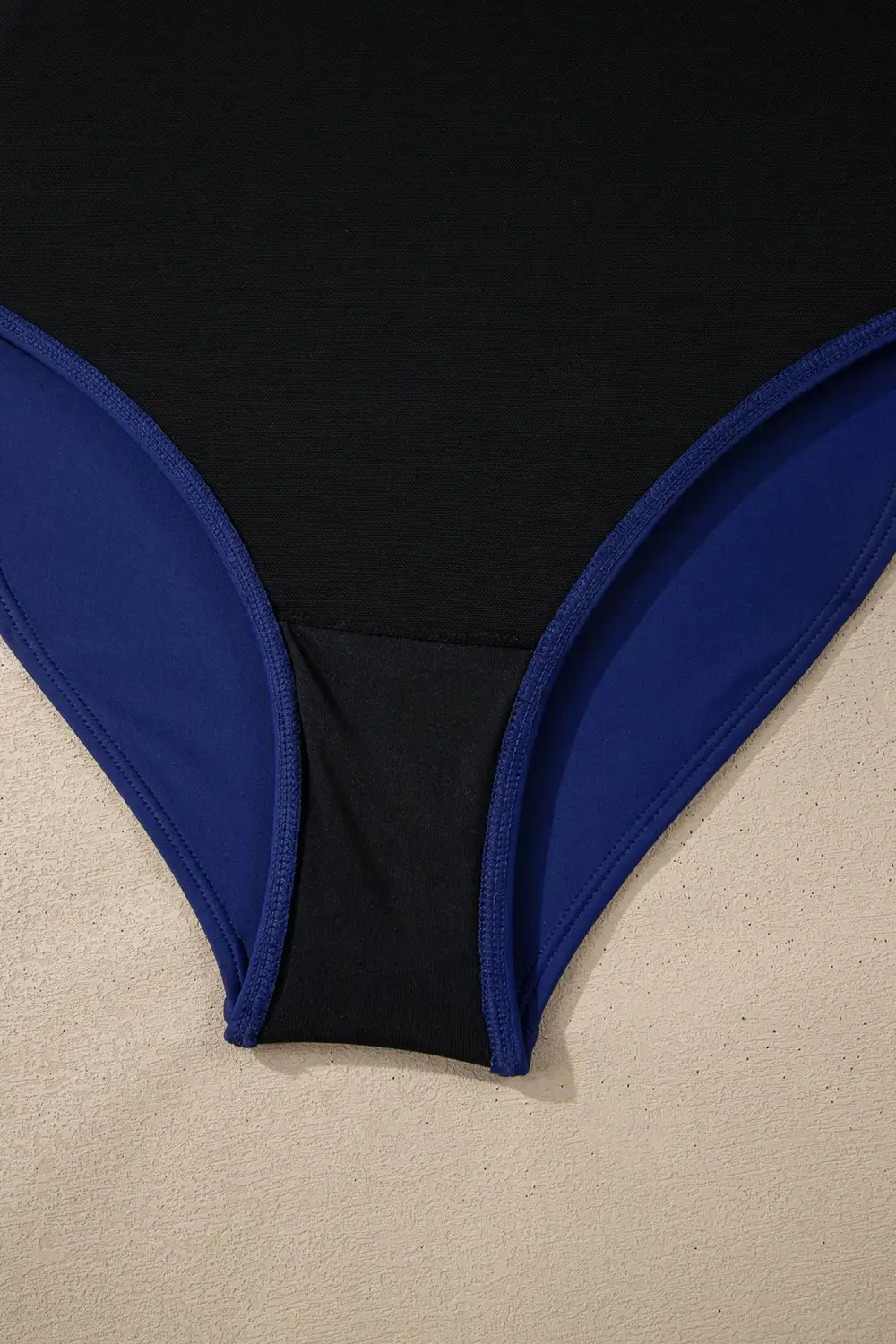 Blocked Pattern Detail One Piece Swimsuit