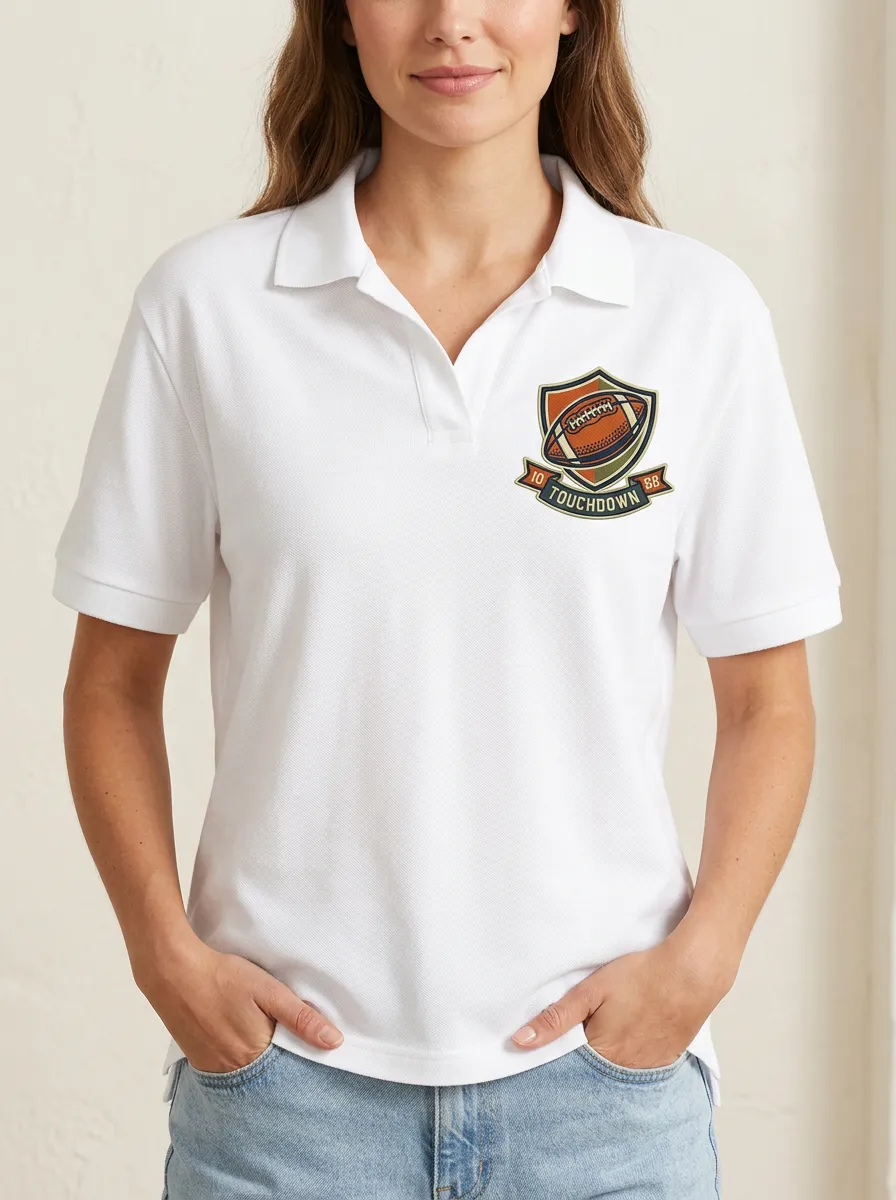 Football Inspired Casual Polo Shirt