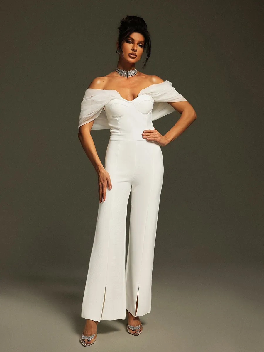 Emelia Off Shoulder Bandage Jumpsuit