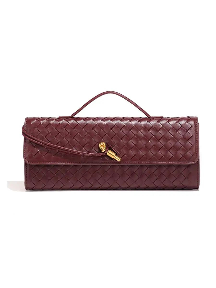 Marcella Woven Leather Clutch Bag