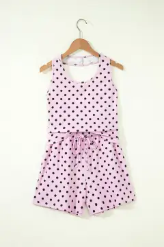 Halter Polka-Dot Drawstring Matching Set