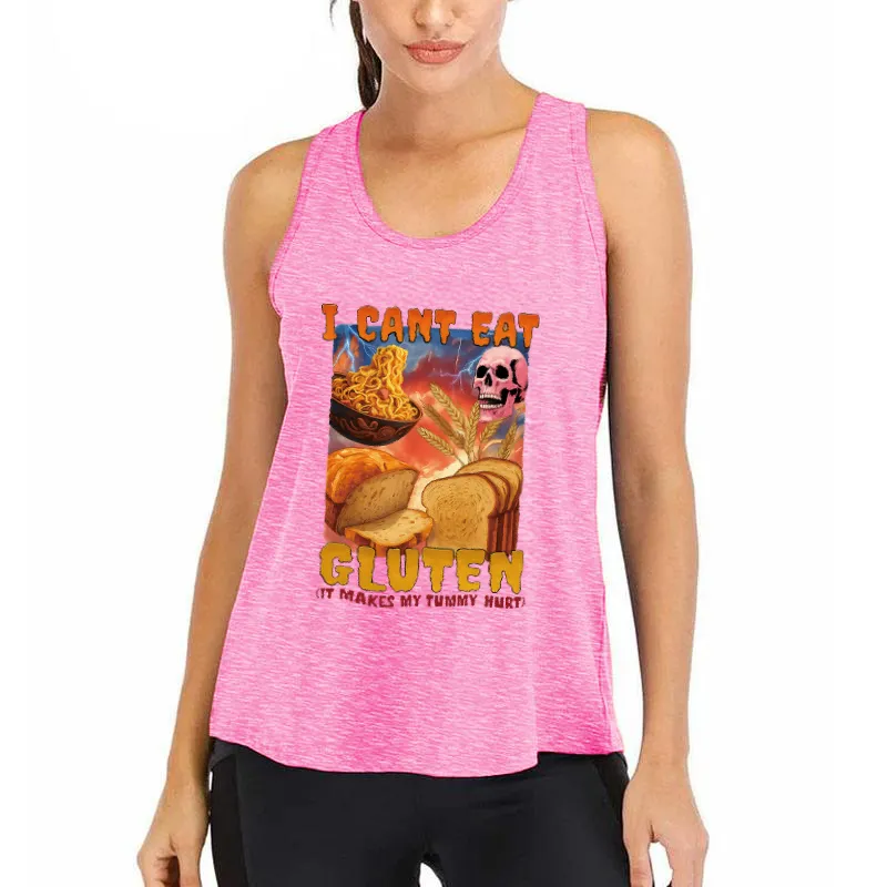 I Can T Eat Gluten Funny Meme Athletic Tank