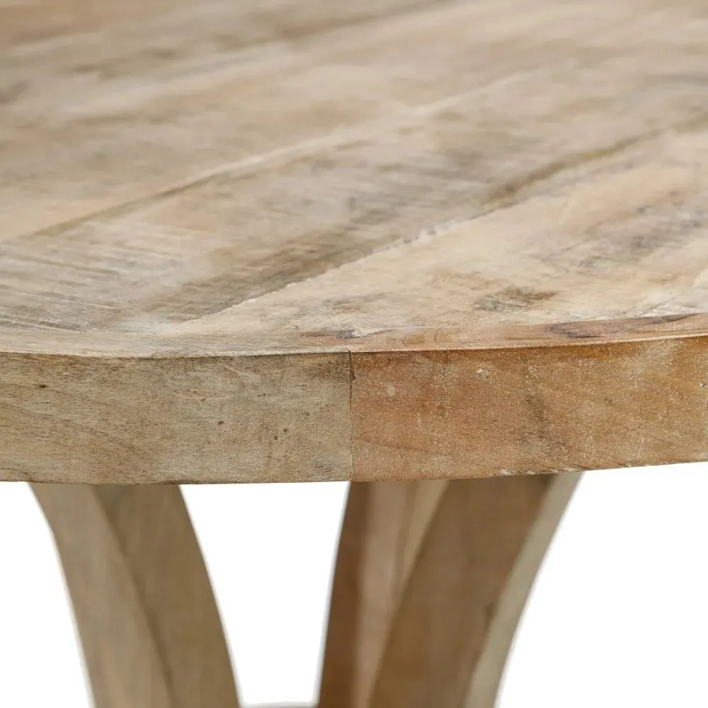 Round Mango Wood Dining Table