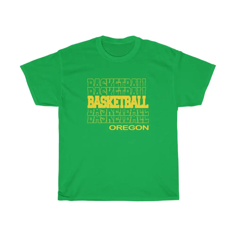 Basketball Oregon in Modern Stacked Lettering