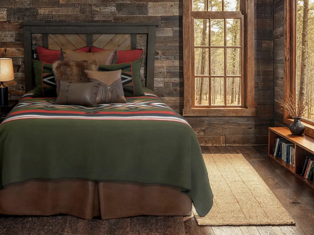 Pine Motif Bedspread Set