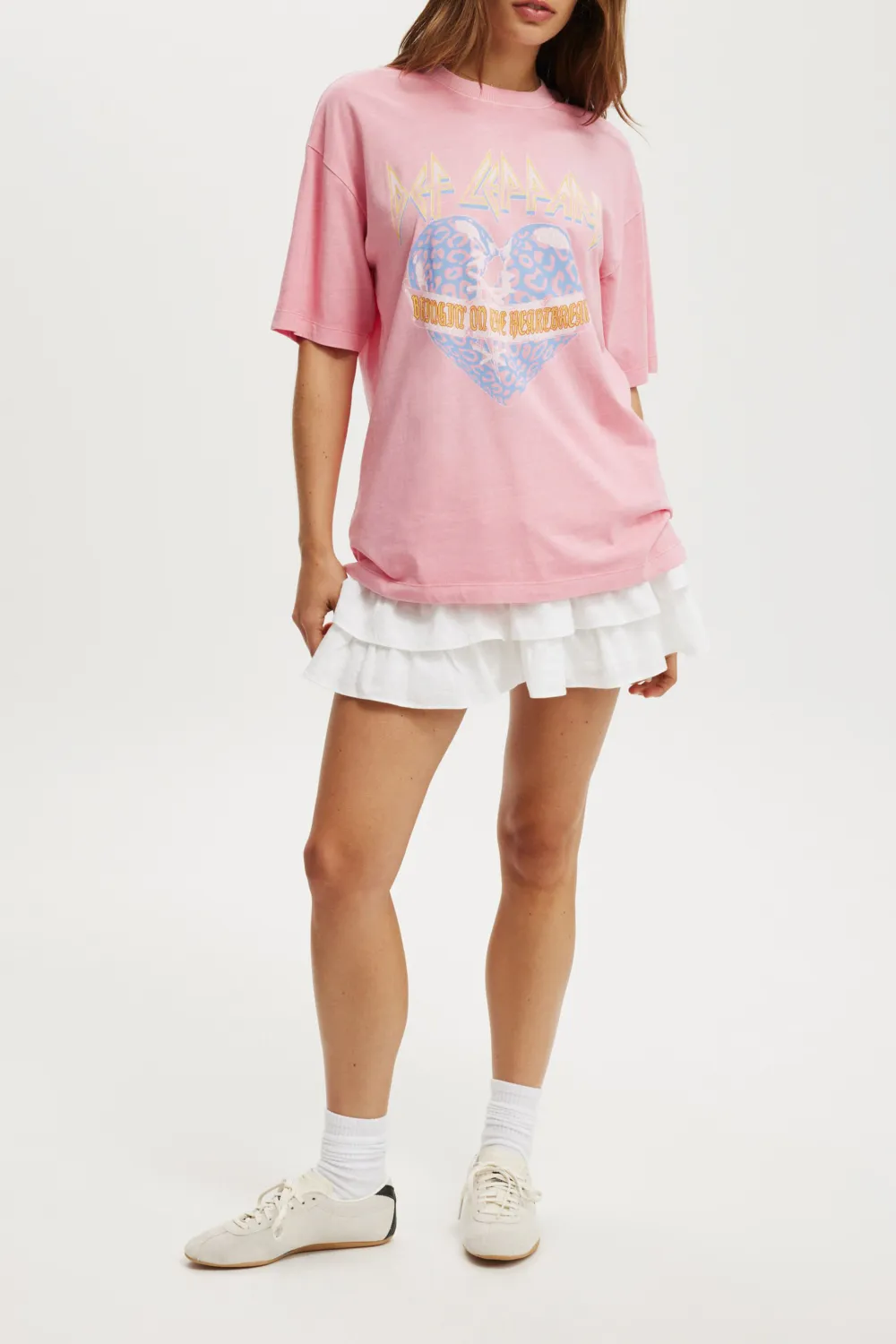 Heart Printed Half Sleeve Casual T-Shirts