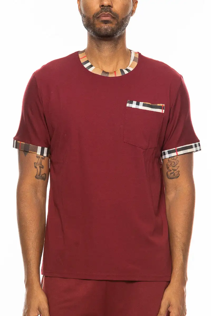 Checkered Detail T-Shirt