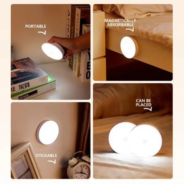 Wireless Motion Sensor Light for Home with USB Charging