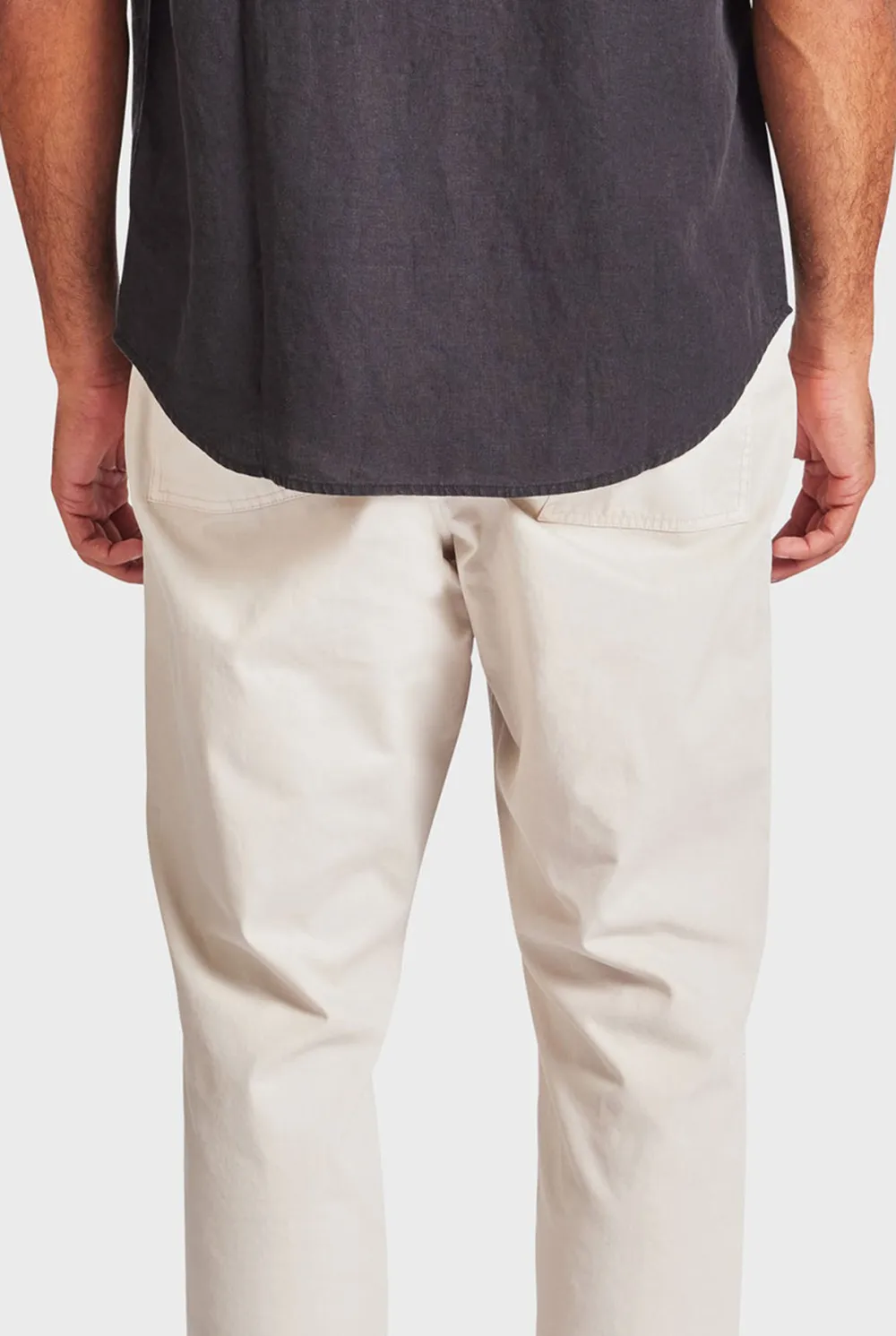 Relaxed Straight Leg Cotton Chino Trousers