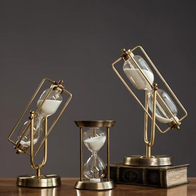 Metal Frame Decorative Hourglass