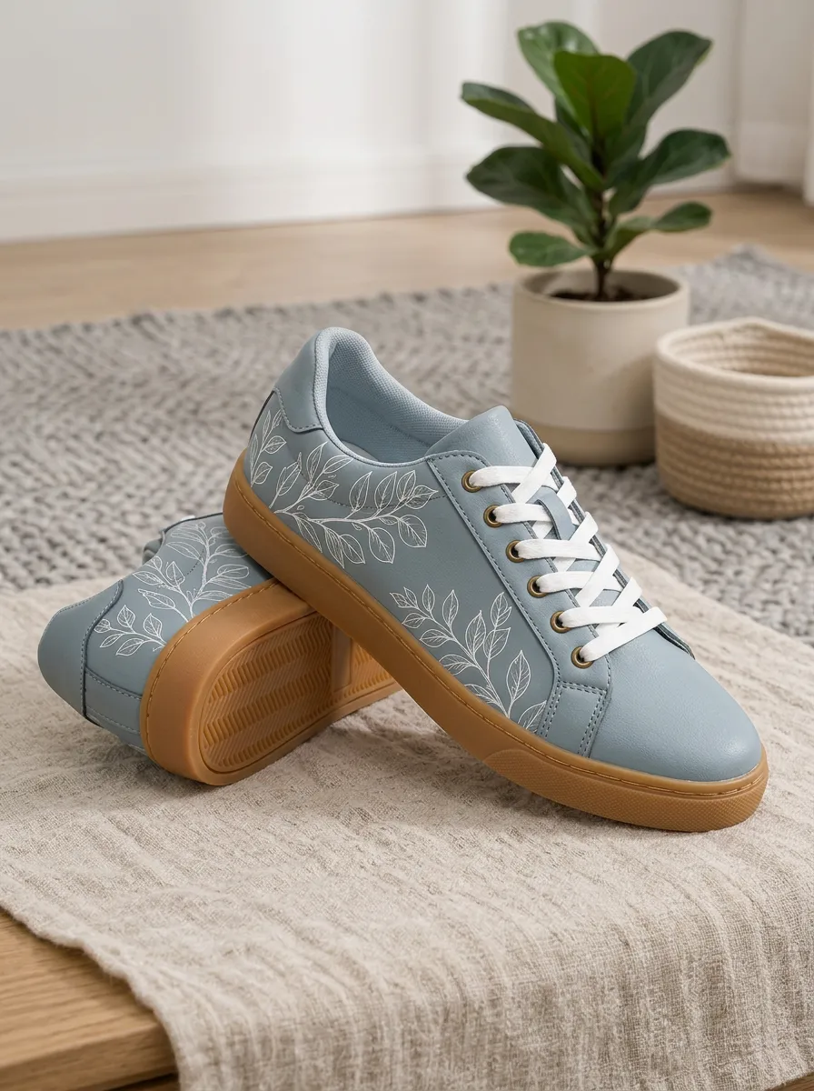 Women's Botanical Nature Lover Leaf Urban Skate Shoes