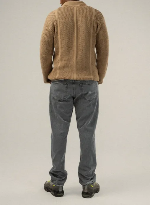 Washed Out Grey Straight Leg Denim Pants