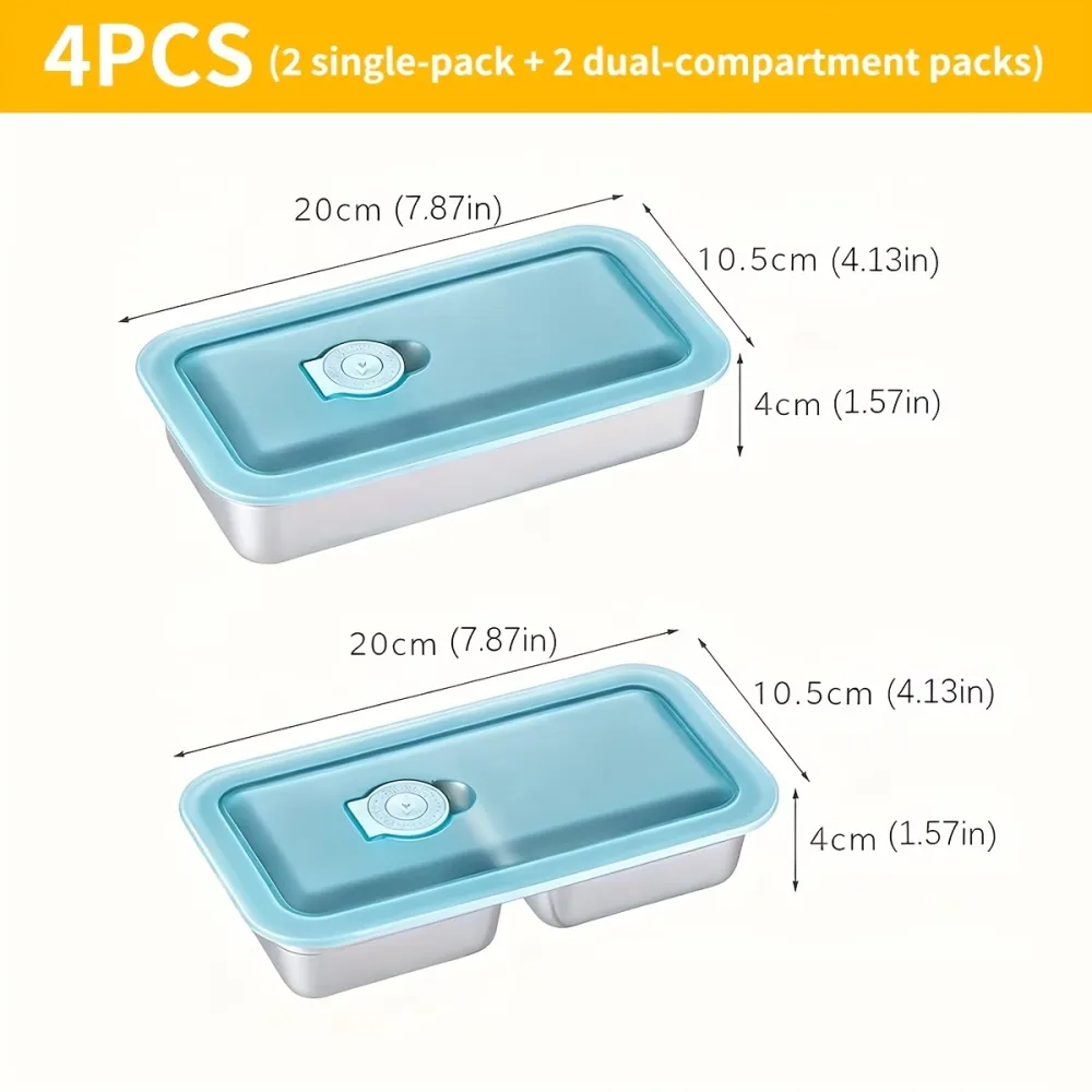 Dual-Compartment Food Storage Boxes