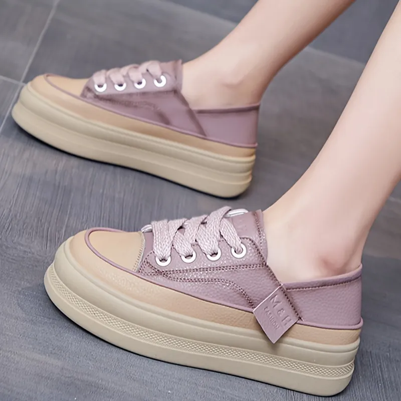 Platform Low Lace Up Sneakers
