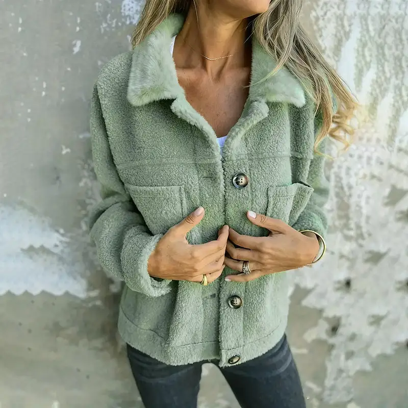 Plus Size Sherpa Style Jacket