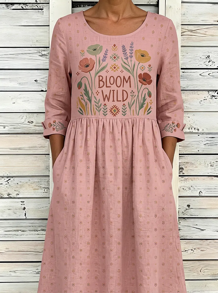 Bloom Wild Floral Botanical Dress