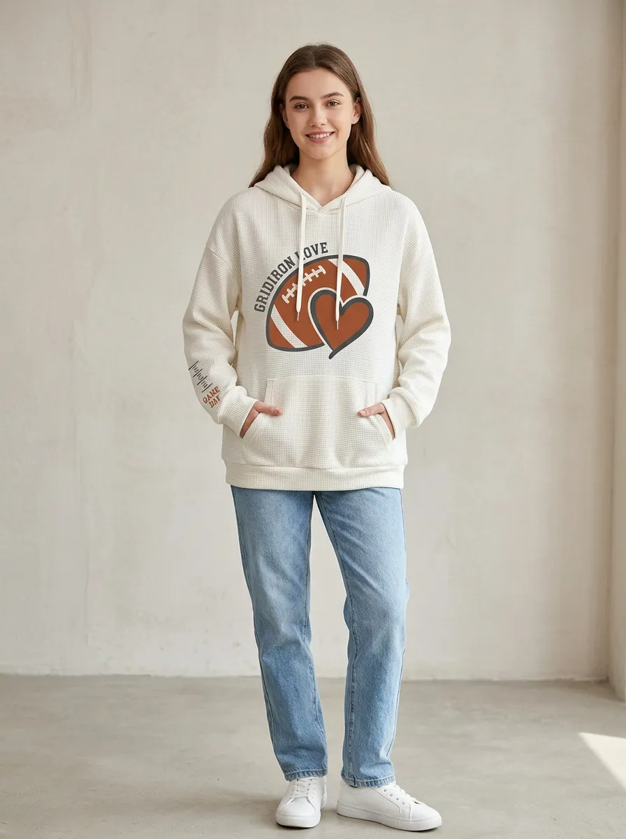 Women's Gridiron Heart Day Graphic Hoodie