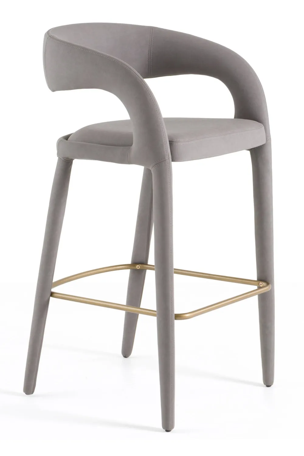 Modern Leather Vegan-Leather Bar Stool