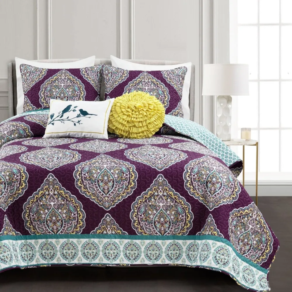 Soft Cotton Polyester Quilt Bedding Set