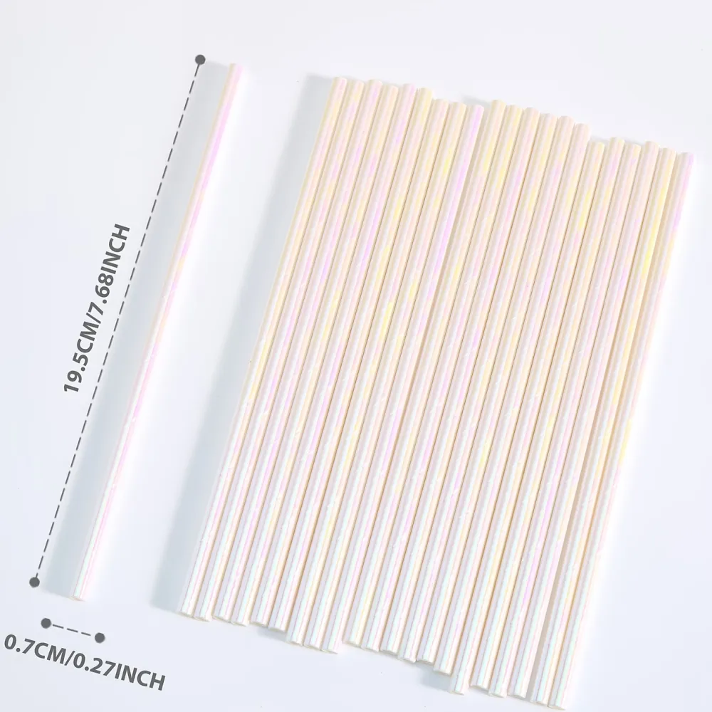 Pastel Striped Straws