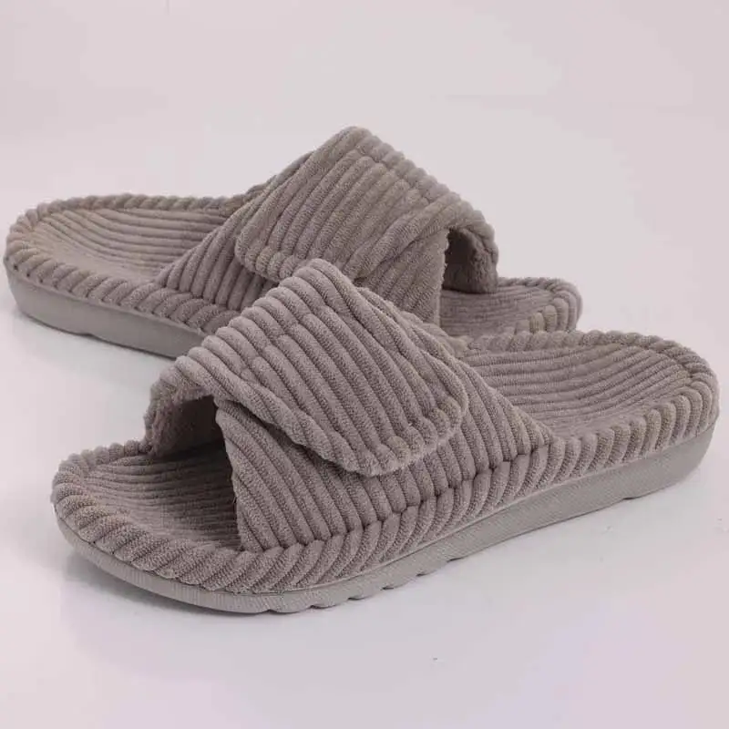 Soft Feel Open Toe House Slippers