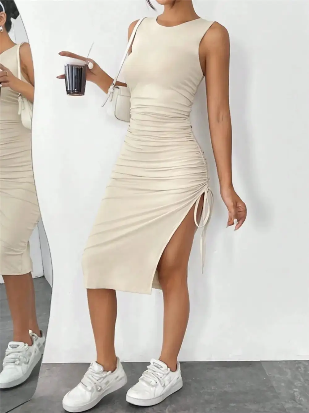Bodycon Sleeveless Midi Dress