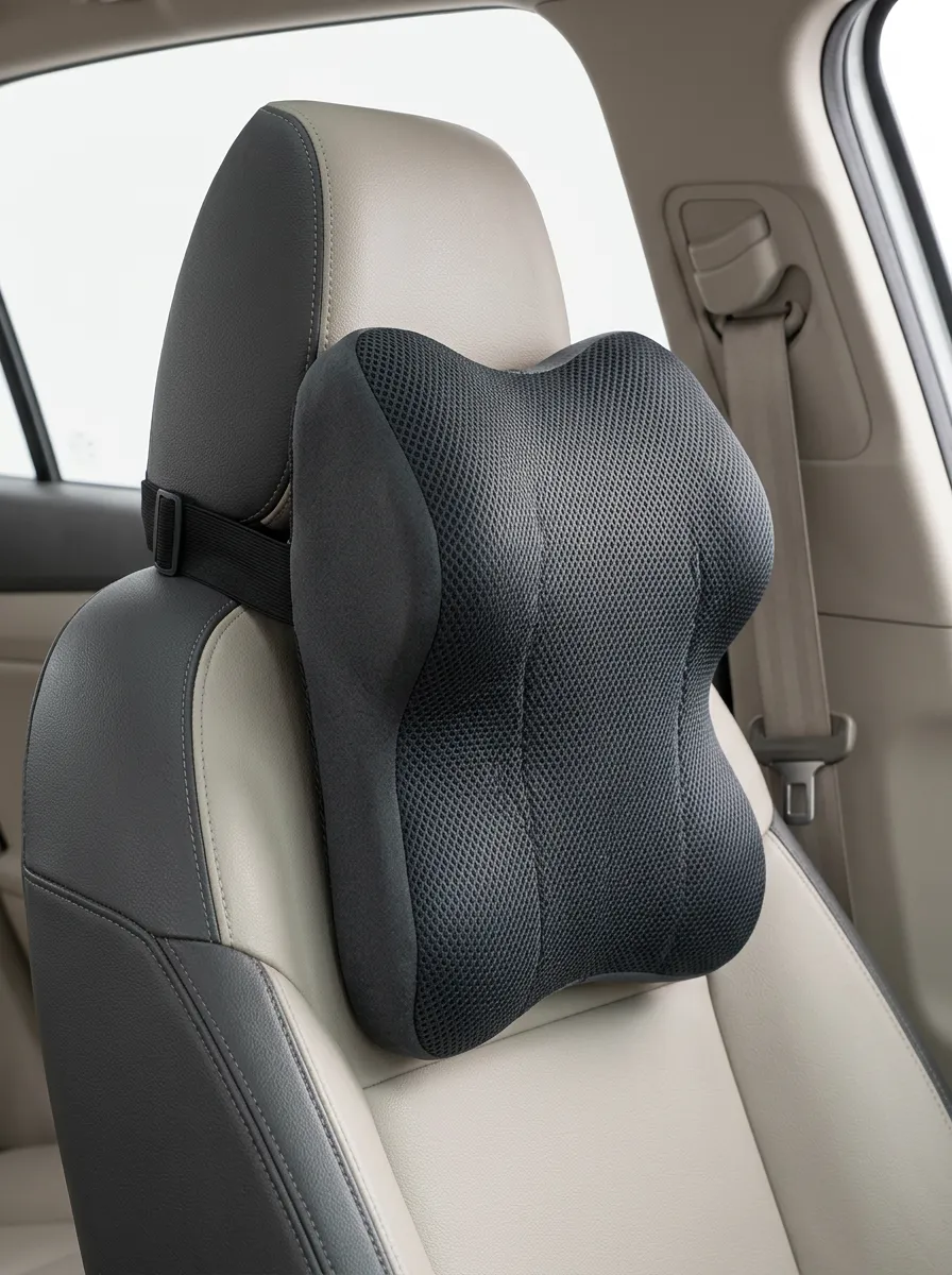 Mesh Memory-Foam Car Neck Support Pillow